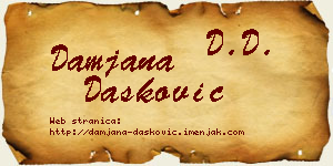 Damjana Dašković vizit kartica